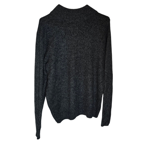 Oscar De La Renta Men's Pullover Sweater Sz XL Gray fair isle 3/4 button up - Picture 3 of 6